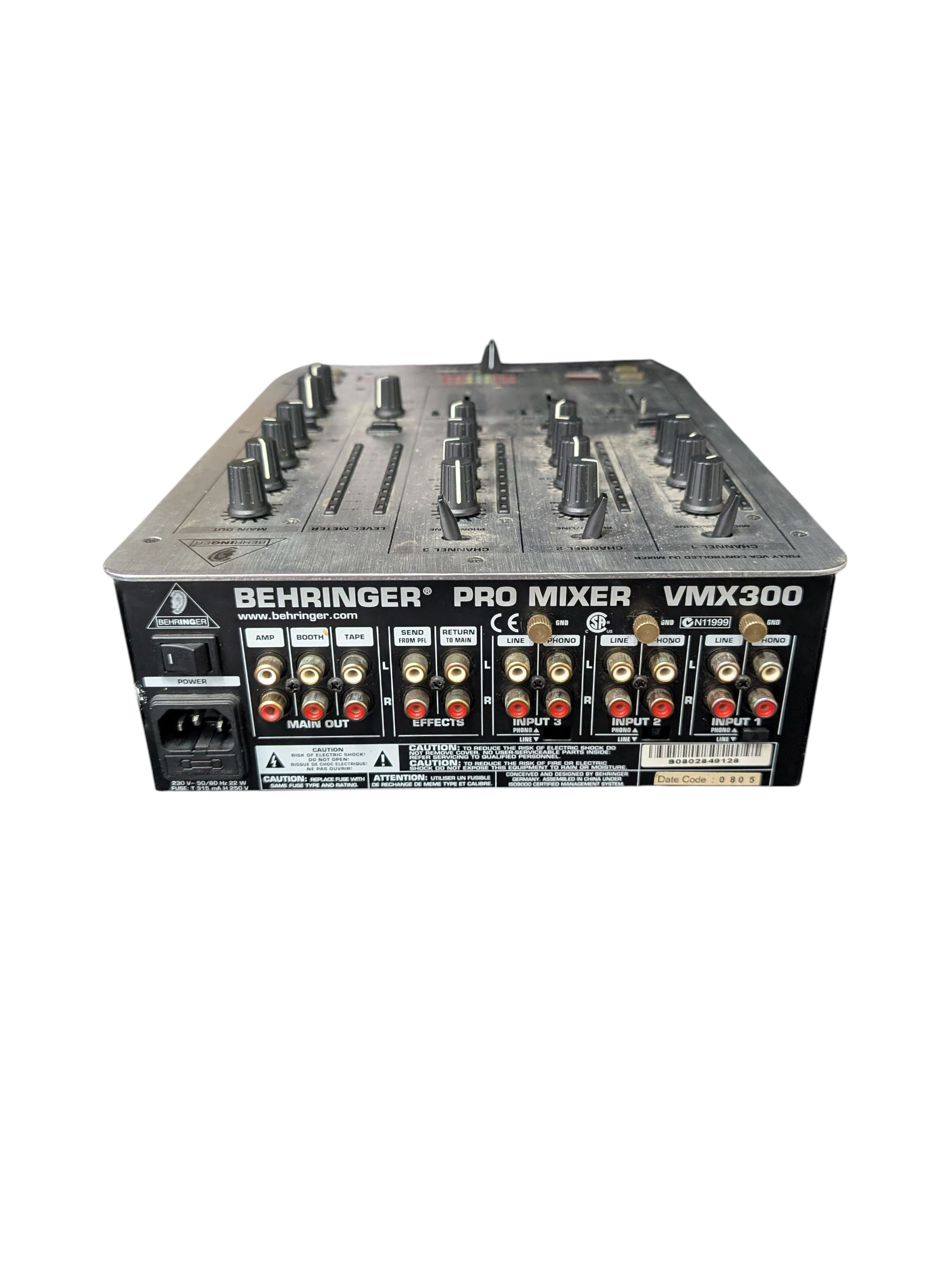Pre-owned Behringer VMX‑300 3‑Channel DJ Mixer – For Parts/Repairs